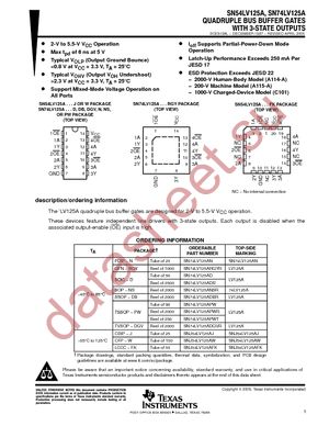 SN74LV125ADBRE4 datasheet  